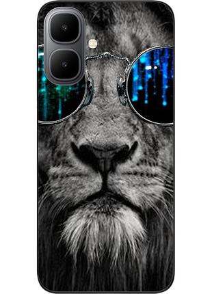 Силиконовый чехол epik для infinix smart 10 (x6725) с изображением лев в очках