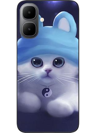 Бампер силиконовый чехол epik для infinix smart 10 (x6725) с принтом котик