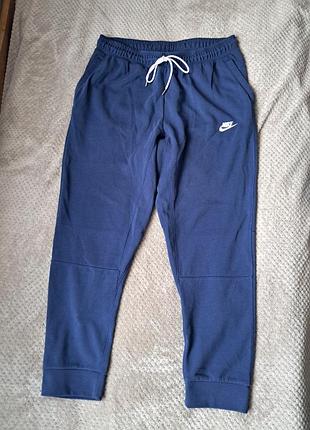 Спортивные штаны nike sportswear cuffed fleece mens size m navy blue jogger pants cu4457-410