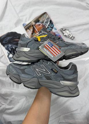 Утепленные зимние женские кроссовки new balance 9060 cordura winter termo grey 1944 беланс серого цвета термо