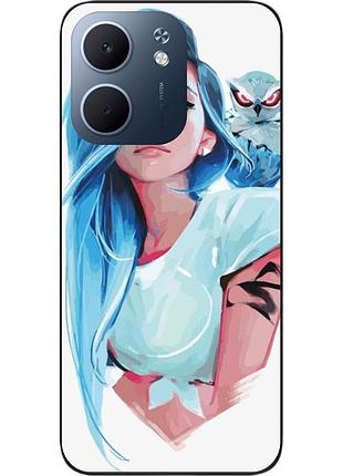 Силиконовый чехол epik для oppo a5x с принтом девушка с совой