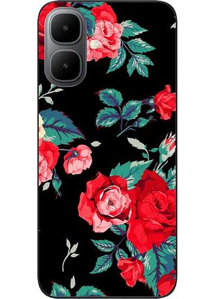 Силиконовый чехол бампер epik для infinix smart 10 (x6725) с принтом розы