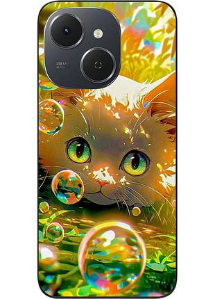 Чохол силіконовий epik для tecno spark 40c (km4k) з картинкою бульбашки щастя