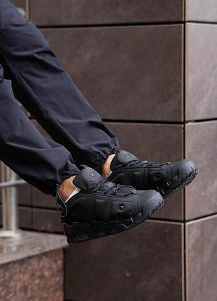 Nike air more uptempo low black 3