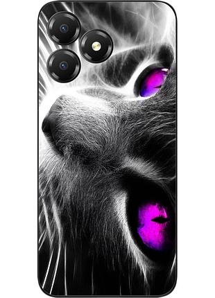 Силиконовый чехол epik для zte blade a36 с принтом красивый кот