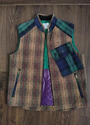 Жилетка r.newbold x d.i.e. paul smith japan patchwork tartan vest (l).