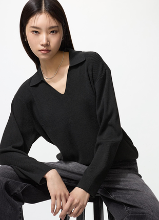 Джемпер с воротничком поло uniqlo (480414)
