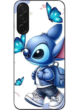 Чехол силиконовый epik для samsung galaxy a57 с принтом стич и бабочки