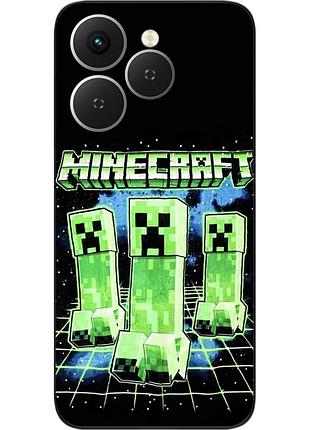 Чохол силіконовий epik для tecno spark 40 (km5n) з принтом minecraft армія криперів