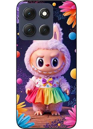 Чохол силіконовий epik для motorola g86 5g з принтом labubu веселка