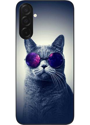 Силиконовый чехол epik для samsung galaxy a57 с рисунком серый кот