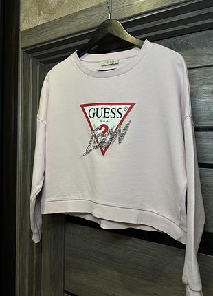 Свитшот guess в нежно-розовом цвете