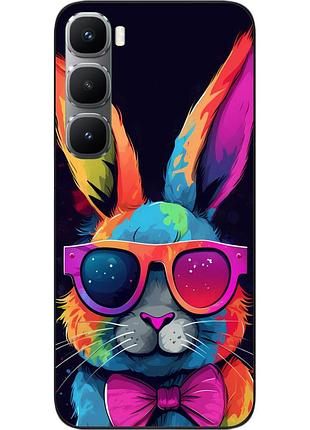 Чехол силиконовый epik для infinix hot 60 pro (x6885) с принтом радужный кролик