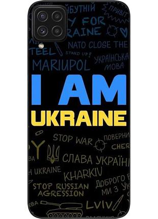 Силиконовый чехол epik для samsung m32 galaxy m325f с картинкой украина надписи