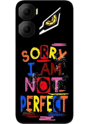 Чехол силиконовый epik для zte nubia neo 3 5g с изображением с надписью sorry i’m not perfect