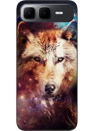 Силиконовый чехол epik для infinix smart 10 plus (x6725b) с принтом космический волк