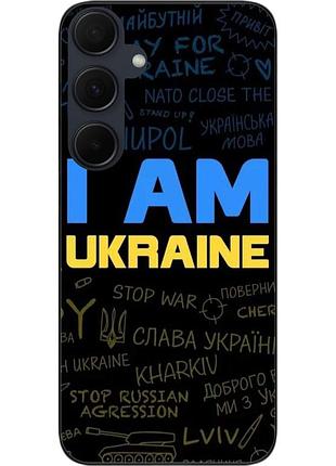 Силиконовый чехол epik для samsung a55 5g galaxy a556b с картинкой украина надписи