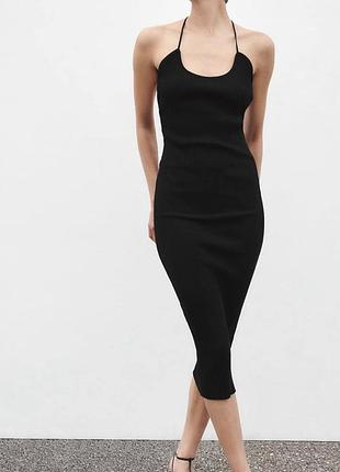 Трикотажна сукня в рубчик zara
