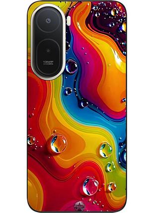 Чехол силиконовый epik для xiaomi poco c81 pro с изображением радужный поток