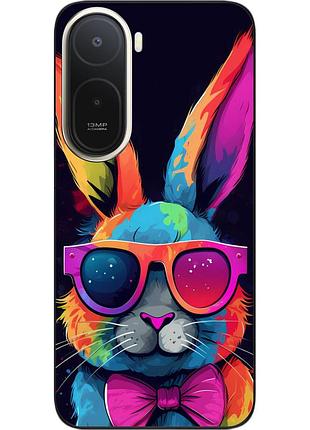Чехол силиконовый epik для xiaomi poco c81 pro с принтом радужный кролик