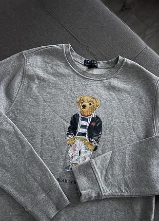 Стильний сірий світшот polo ralph lauren
