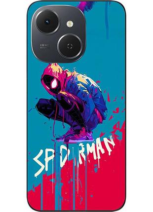 Силиконовый чехол epik для tecno spark 40c (km4k) с принтом неоновый майлз