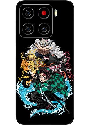 Силиконовый чехол epik для zte blade a56 с принтом demon slayer сила воды
