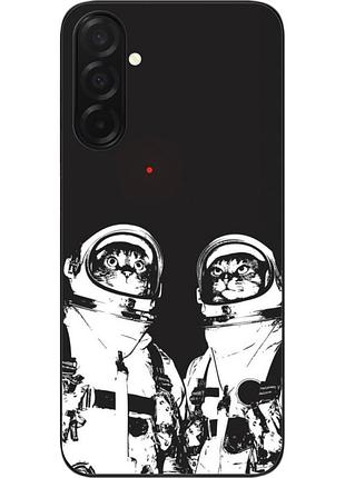 Силиконовый чехол бампер epik для samsung galaxy a37 с принтом космонавты коты