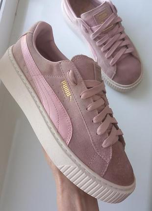 Кроссовки замшевые puma suede platform