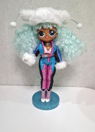 Лялька  лол колекційна лялька лол омг winter chill icy gurl з підставкою