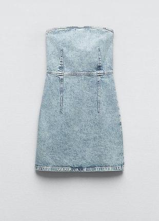 Джинсова сукня-міні zara 5