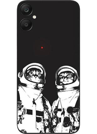 Силиконовый чехол бампер epik для samsung a06 galaxy a065f с картинкой космонавты коты