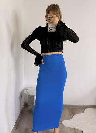 Shein спідниця синя розмір xs