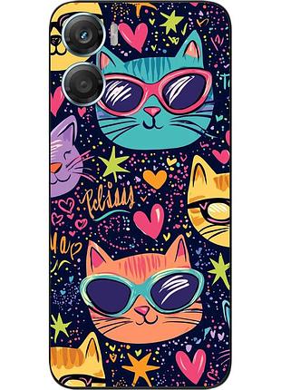Чехол силиконовый epik для motorola g06 с принтом радужные котята