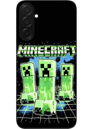 Чехол силиконовый epik для samsung galaxy a37 с принтом minecraft армия криперов