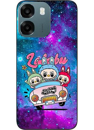 Силиконовый чехол epik для oppo a6 с принтом labubu космос