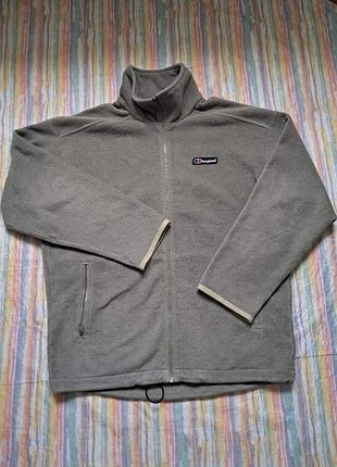 Berghaus плотная хаки мужская кофта/флиска/зипка.размер л