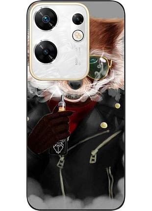 Силіконовий чохол epik для infinix zero 30 4g з картинкою крутий єнот