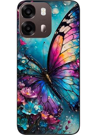 Чехол силиконовый epik для oppo a6s с изображением радужная бабочка