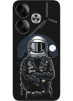Силиконовый чехол бампер epik для tecno pova 6 (li7) с картинкой космонавт и луна