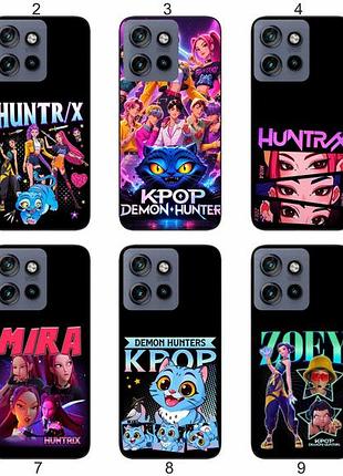 Силиконовый чехол kpop demon hunters для motorola edge 60 neo кей-поп дизайн