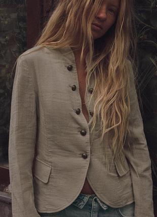 Блейзер жіночий сірий zara new