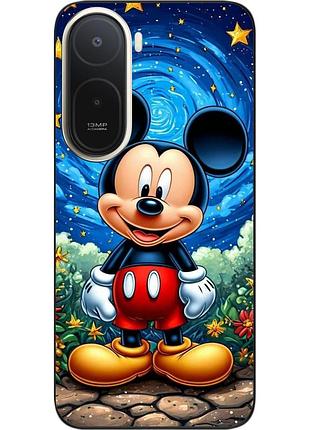 Чехол силиконовый epik для xiaomi poco c81 pro с изображением микки маус под звездным небом