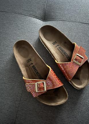 Оранжеві капці birkenstock 7