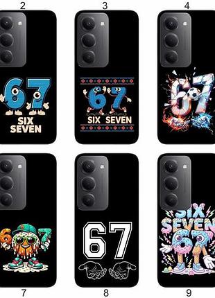 Силиконовый чехол 6-7 шесть семь six-seven для xiaomi redmi 15 мемный дизайн