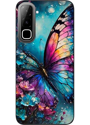 Чехол силиконовый epik для infinix hot 70 (x6895) с изображением радужная бабочка