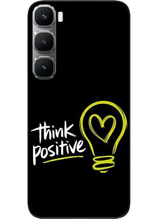 Чехол силиконовый epik для infinix hot 60 pro plus (x6886) с изображением с надписью think positive