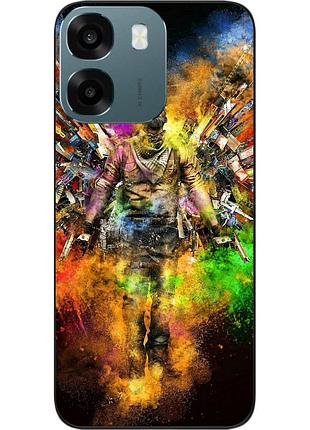 Силіконовий чохол epik для oppo a6 з принтом яскравий воїн