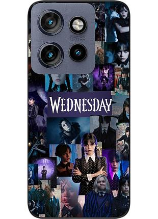 Чехол силиконовый epik для motorola edge 60 neo с принтом wednesday мрак