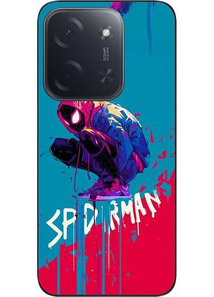 Силиконовый чехол epik для xiaomi poco c85 с принтом неоновый майлз